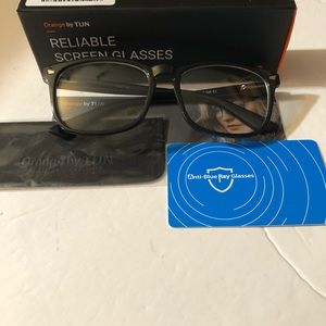 Orange by Tijin. Blue light blocking glasses unisex.